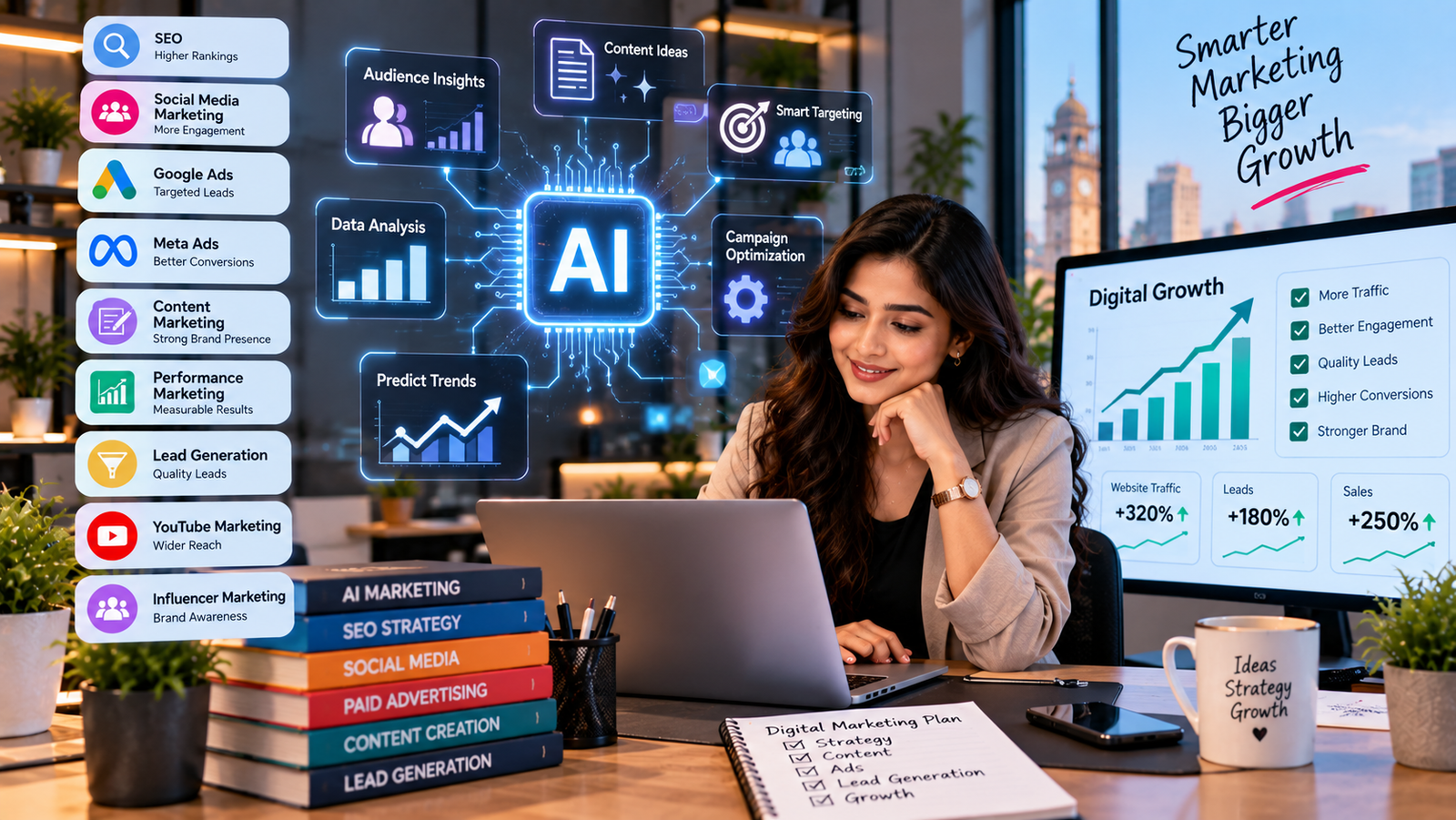 Best AI-Powered Digital Marketing in Ludhiana for SEO, social media, paid ads and lead generation