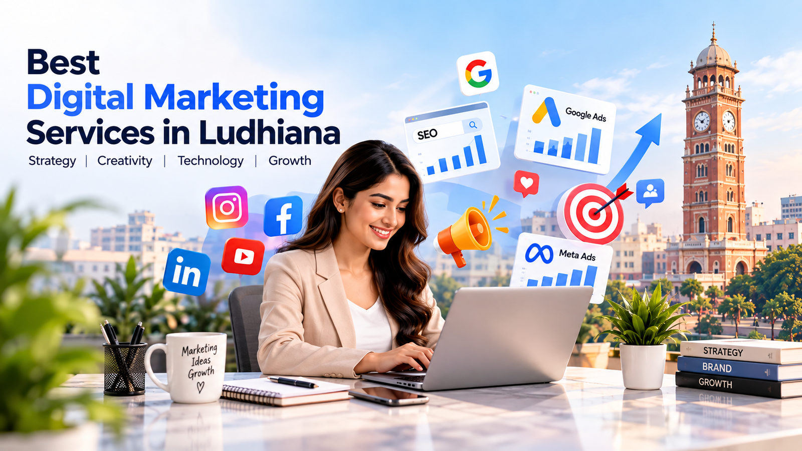 Best digital marketing services in Ludhiana including SEO, Google Ads, social media marketing, lead generation and website development.