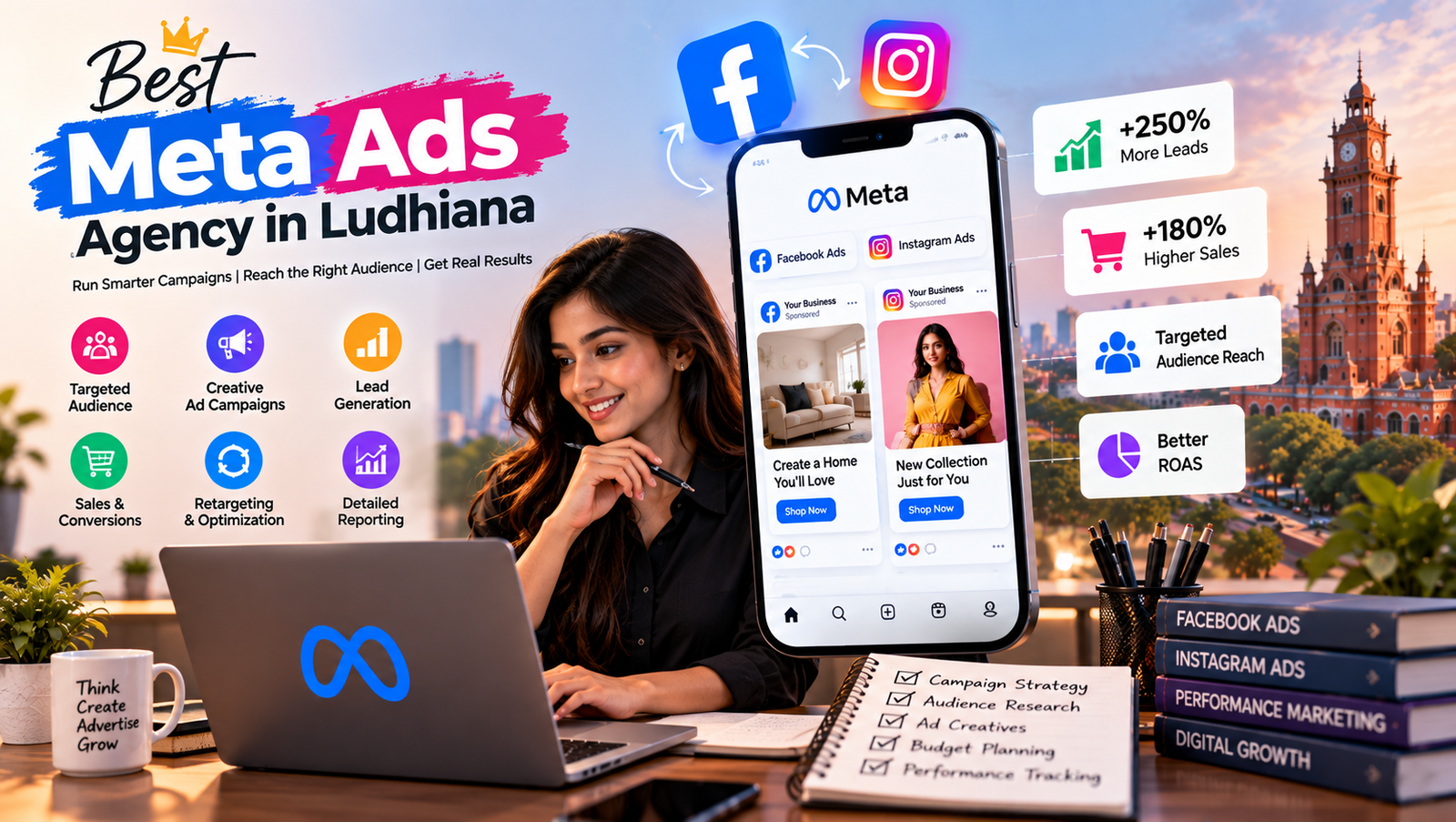 Best Meta Ads Agency in Ludhiana for Facebook and Instagram advertising, lead generation, sales and targeted campaigns