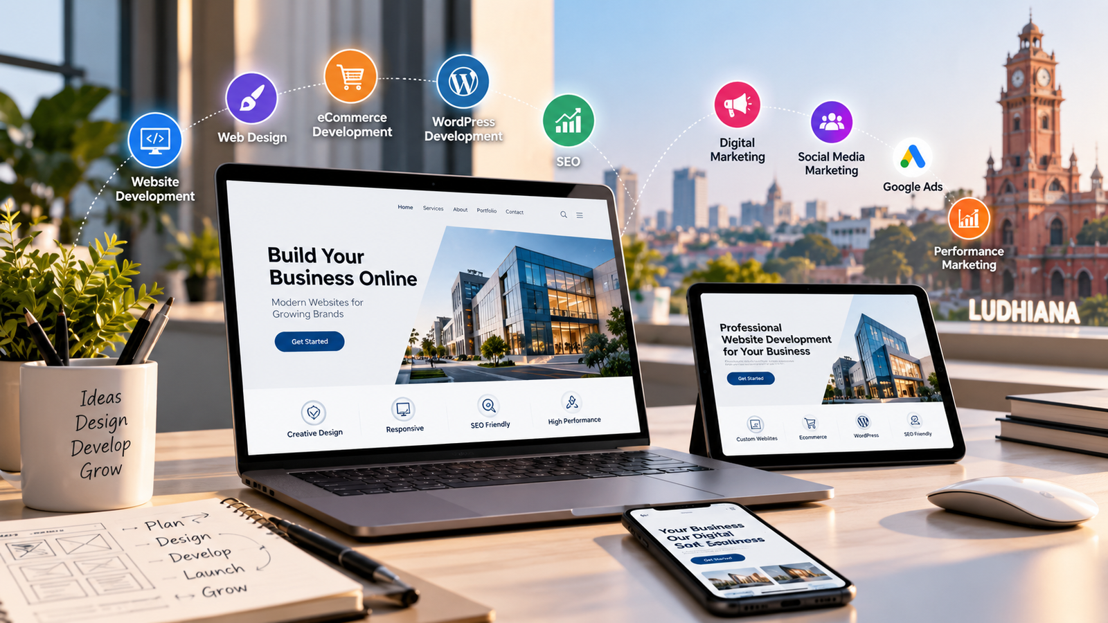 1. Top Web Development Agency in Ludhiana for custom websites, WordPress, eCommerce and digital marketing solutions
