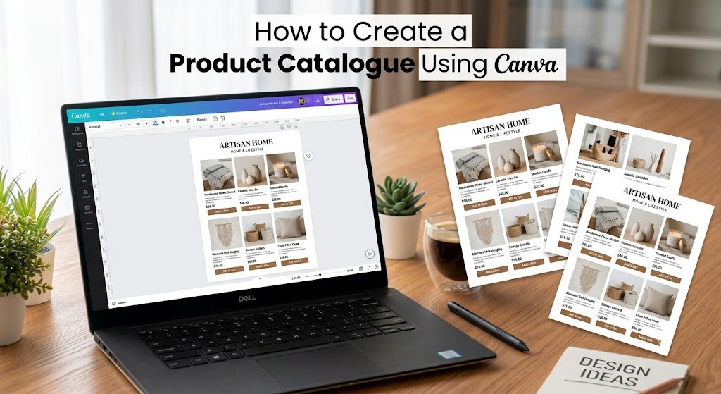 How to create a professional product catalogue using Canva
