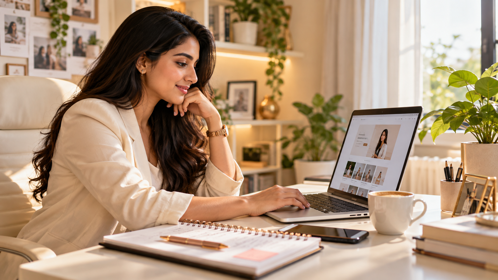 Young digital marketing professional building a strong personal brand through a professional website and online presence.
