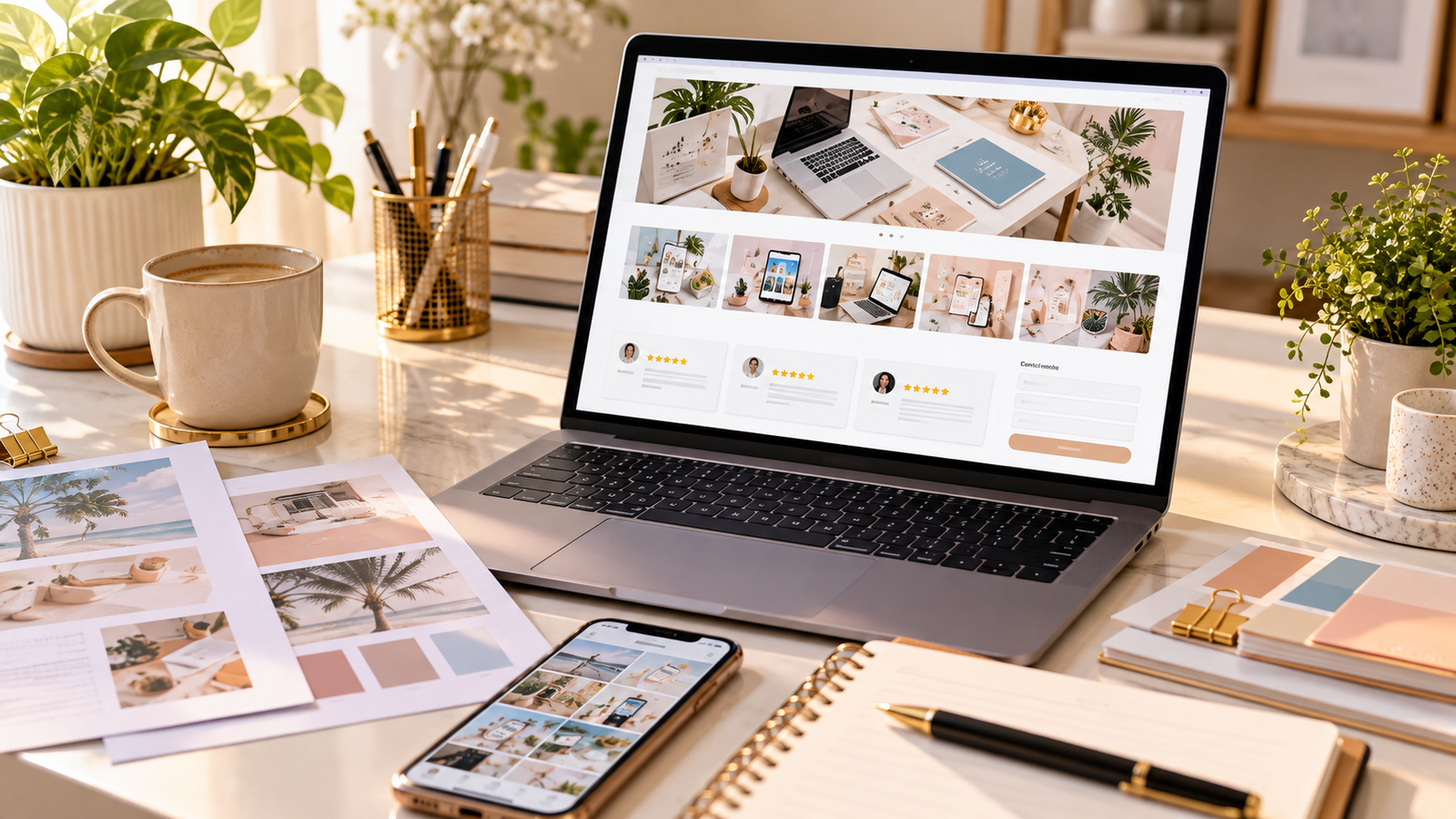 Freelancer portfolio website displaying completed projects and authentic client testimonials to build professional credibility.