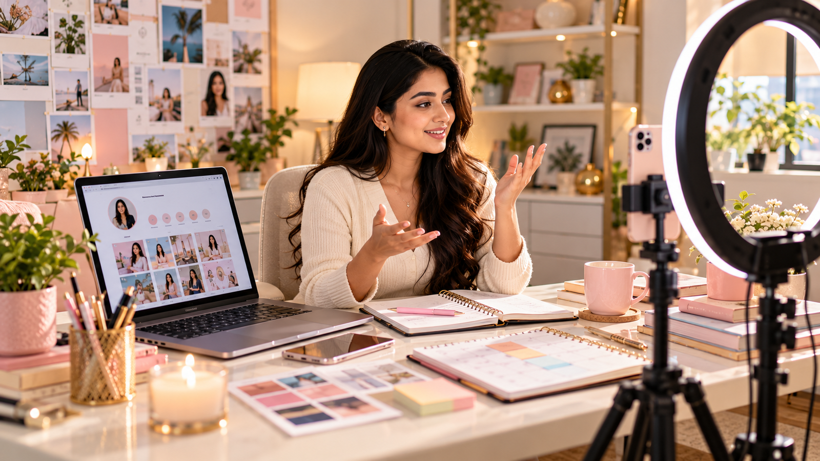 Digital marketing creator building an Instagram personal brand through educational Reels and consistent visual content.