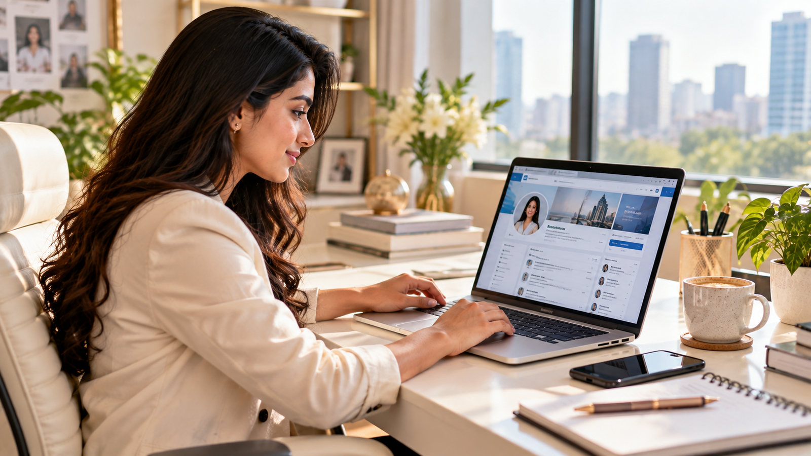 Indian marketing professional optimizing her LinkedIn profile to strengthen personal branding and professional visibility.