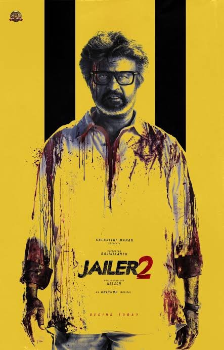Rajinikanth as Tiger Muthuvel Pandian in a cinematic Jailer 2-inspired movie image.